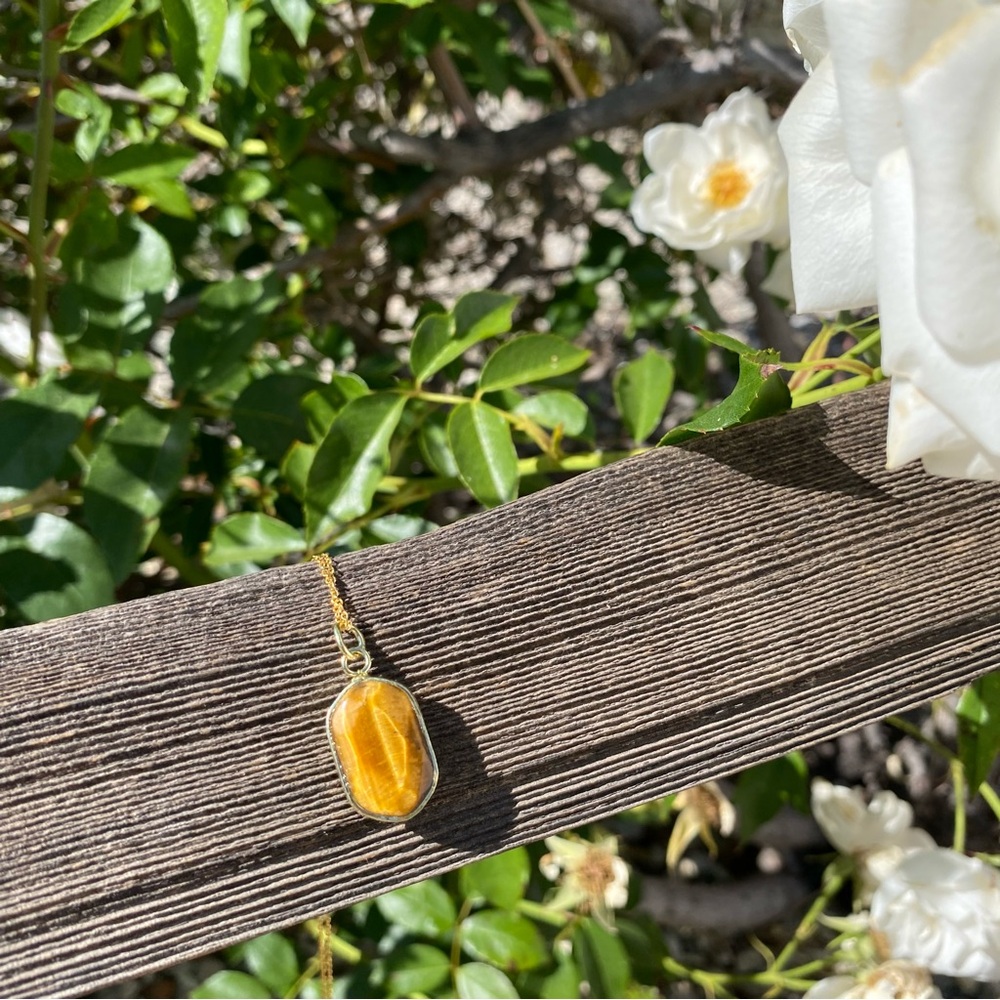 handmade tiger eye necklace
